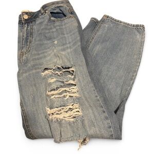 High Rise Ripped Jeans